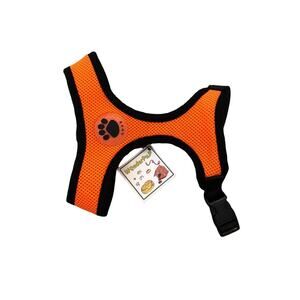 Adjustable Soft Mesh Dog Harness No-pull Comfort Padded Orange Sz M